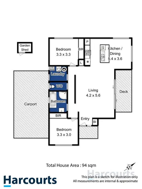 Floorplan of Homely unit listing, 2/39 Beach Road, Margate TAS 7054
