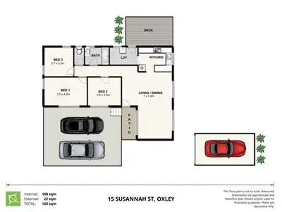 Floorplan of Homely house listing, 15 Susannah Street, Oxley QLD 4075
