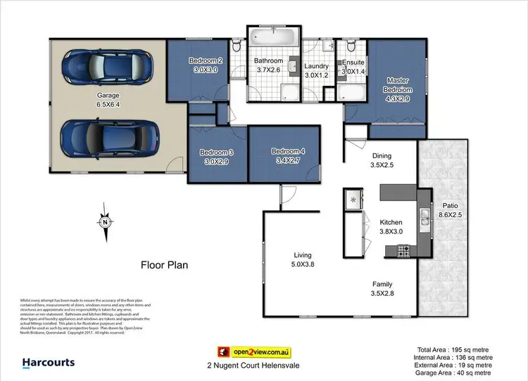 Floorplan of Homely house listing, 2 Nugent Court, Helensvale QLD 4212