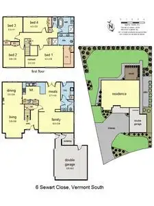 Floorplan of Homely house listing, 6 Sewart Close, Vermont South VIC 3133