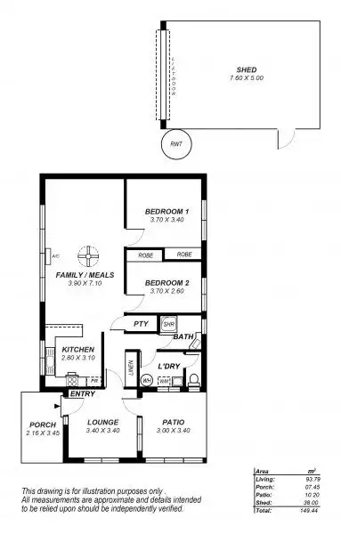 Floorplan of Homely house listing, 57 Anderson Grove, Mccracken SA 5211