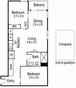Floorplan of Homely apartment listing, 1210V/162 Albert Street, East Melbourne VIC 3002