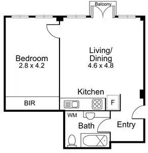 Floorplan of Homely apartment listing, 24/377 Little Collins Street, Melbourne VIC 3000