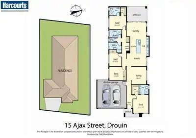 Floorplan of Homely house listing, 15 Ajax Street, Drouin VIC 3818