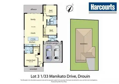 Floorplan of Homely house listing, 1/33 Manikato Drive, Drouin VIC 3818