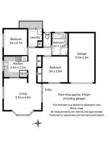 Floorplan of Homely unit listing, 71 Giblin Street, Lenah Valley TAS 7008