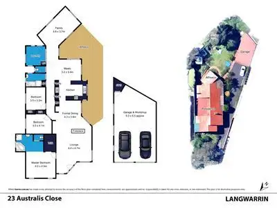 Floorplan of Homely house listing, 23 Australis Close, Langwarrin VIC 3910