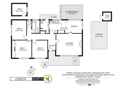 Floorplan of Homely house listing, 15 Anthony Place, Glenorchy TAS 7010