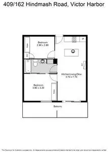Floorplan of Homely apartment listing, 409/162 Hindmarsh Road, Victor Harbor SA 5211