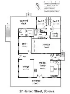 Floorplan of Homely house listing, 27 Harnett Street, Boronia VIC 3155