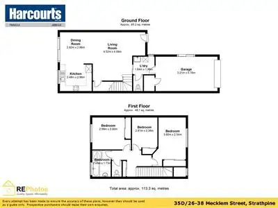 Floorplan of Homely townhouse listing, 35D/26-38 Mecklem Street, Strathpine QLD 4500