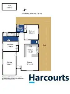 Floorplan of Homely unit listing, 1/14 Incana Road, Margate TAS 7054
