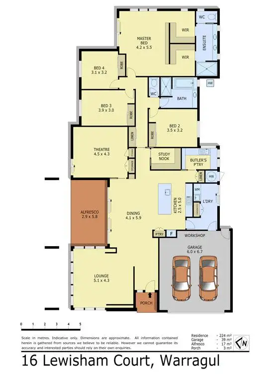 Floorplan of Homely house listing, 16 Lewisham Court, Warragul VIC 3820