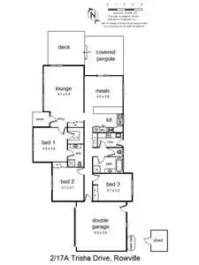 Floorplan of Homely house listing, 2/17A Trisha Drive, Rowville VIC 3178
