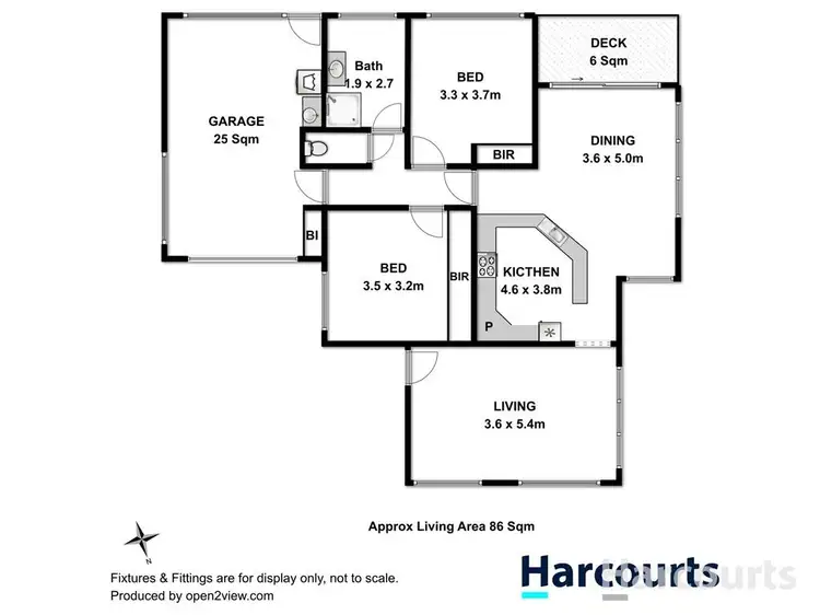 Floorplan of Homely unit listing, 1/81 Oakdowns Parade, Oakdowns TAS 7019