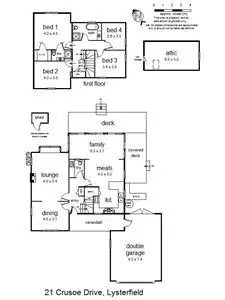 Floorplan of Homely house listing, 21 Crusoe Drive, Lysterfield VIC 3156