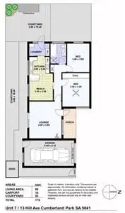 Floorplan of Homely unit listing, 7/13 Hill Avenue, Cumberland Park SA 5041