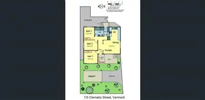 Floorplan of Homely unit listing, 1/5 Clematis Street, Vermont VIC 3133