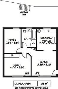 Floorplan of Homely unit listing, 3/125 Semaphore Road, Semaphore SA 5019