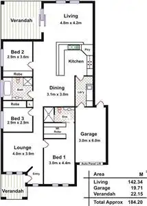 Floorplan of Homely house listing, 81 Lord Howe Crescent, Mawson Lakes SA 5095