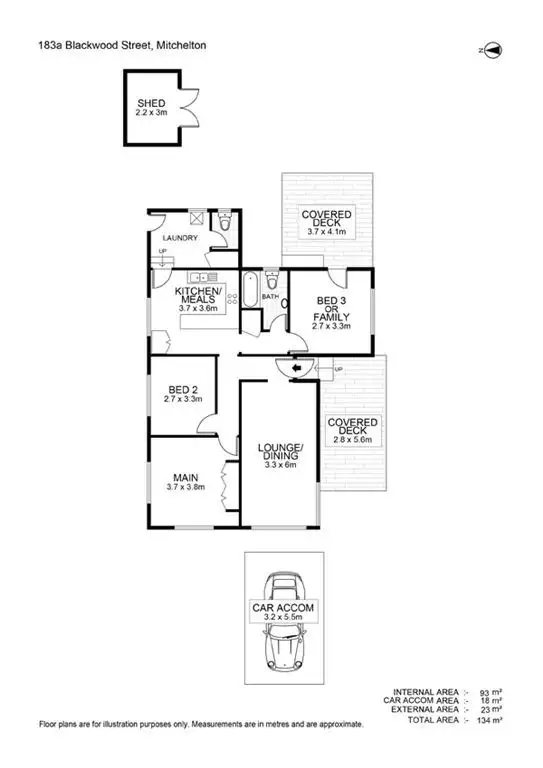 Floorplan of Homely house listing, 183A Blackwood Street, Mitchelton QLD 4053