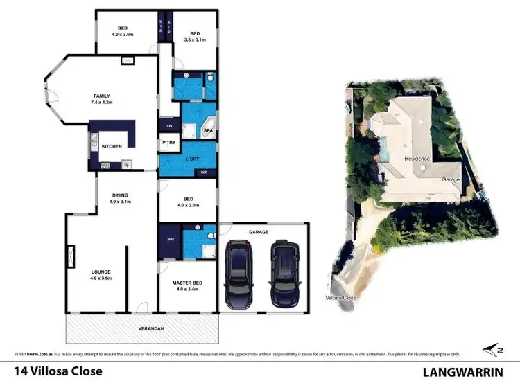 Floorplan of Homely house listing, 14 Villosa Close, Langwarrin VIC 3910