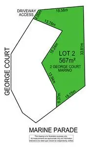Floorplan of Homely land listing, 2 George Court, Marino SA 5049