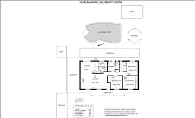 Floorplan of Homely house listing, 10 Arura Road, Salisbury North SA 5108