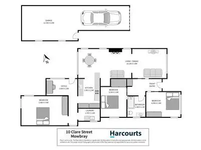 Floorplan of Homely house listing, 10 Clare Street, Mowbray TAS 7248