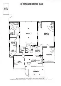 Floorplan of Homely house listing, 28 Fenton Avenue, Christies Beach SA 5165