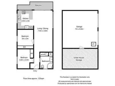 Floorplan of Homely house listing, 2/11a Red Chapel Avenue, Sandy Bay TAS 7005