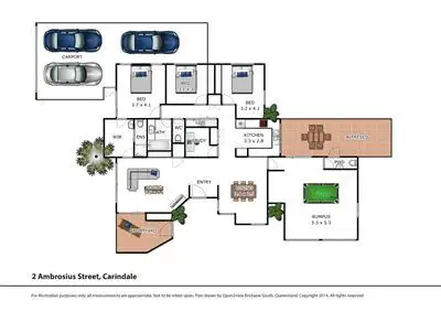 Floorplan of Homely house listing, 2 Ambrosius Street, Carindale QLD 4152