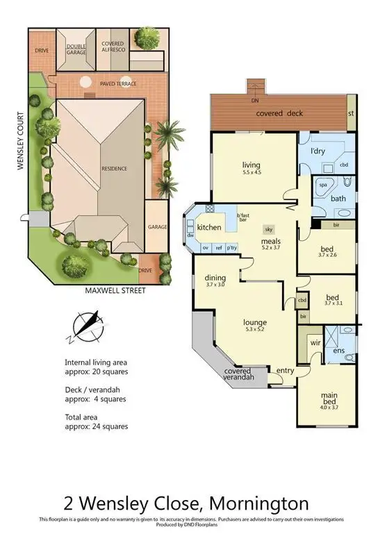 Floorplan of Homely house listing, 2 Wensley Close, Mornington VIC 3931