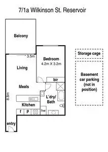 Floorplan of Homely unit listing, 7/1A Wilkinson Street, Reservoir VIC 3073
