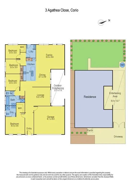 Floorplan of Homely house listing, 3 Agathea Close, Corio VIC 3214
