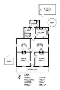 Floorplan of Homely house listing, 20 Allargue Street, Nairne SA 5252