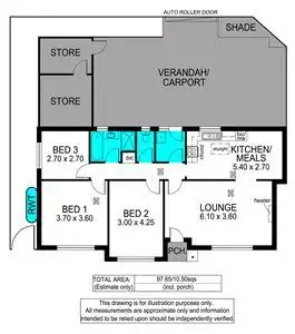 Floorplan of Homely house listing, 60 Sherriffs Road, Morphett Vale SA 5162
