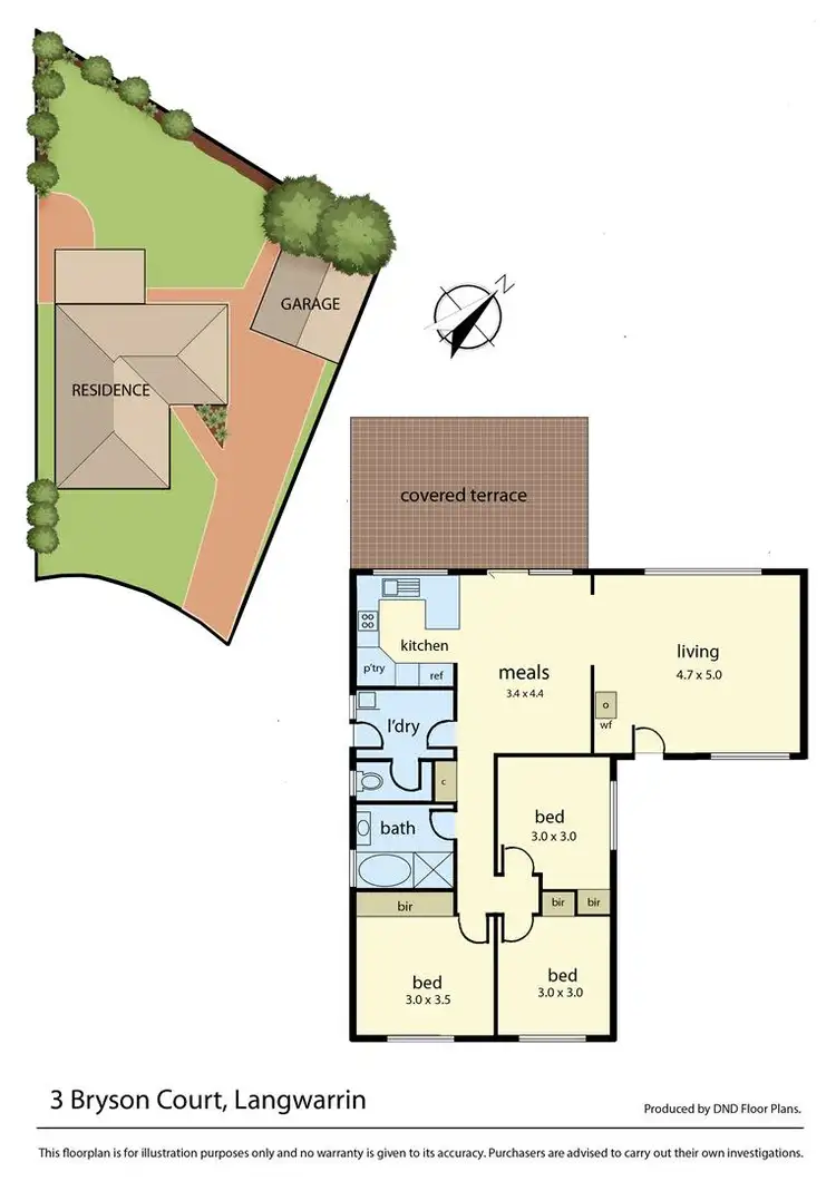 Floorplan of Homely house listing, 3 Bryson Court, Langwarrin VIC 3910