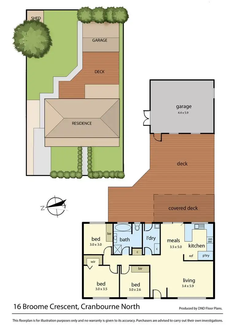 Floorplan of Homely house listing, 16 Broome Crescent, Cranbourne North VIC 3977