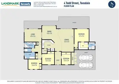 Floorplan of Homely house listing, 4 Todd Street, Teesdale VIC 3328
