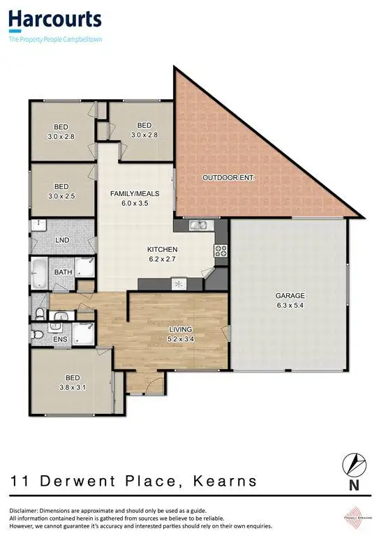 Floorplan of Homely house listing, 11 Derwent Place, Kearns NSW 2558