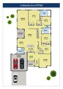 Floorplan of Homely house listing, 10 Waterlily Drive, Epping VIC 3076