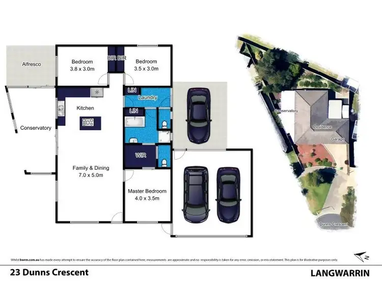 Floorplan of Homely house listing, 23 Dunn Crescent, Langwarrin VIC 3910