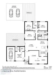 Floorplan of Homely house listing, 3 Bauhinia Drive, Parafield Gardens SA 5107