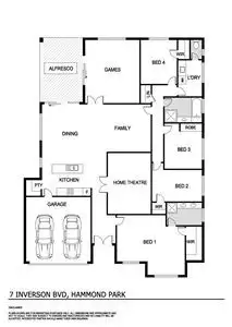 Floorplan of Homely house listing, 7 Inverson Boulevard, Hammond Park WA 6164