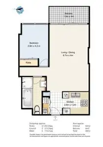 Floorplan of Homely unit listing, 1403/6 Lachlan Street, Waterloo NSW 2017