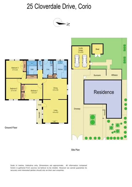 Floorplan of Homely house listing, 25 Cloverdale Drive, Corio VIC 3214