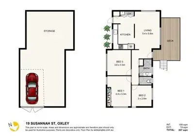 Floorplan of Homely house listing, 19 Susannah Street, Oxley QLD 4075