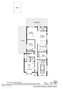 Floorplan of Homely house listing, 31 Eureka Crescent, Golden Grove SA 5125