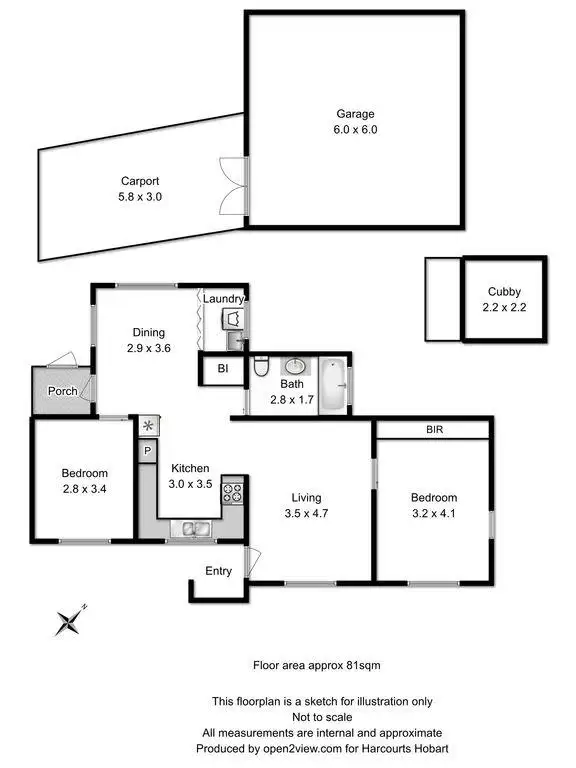 Floorplan of Homely house listing, 88 Bangalee Street, Lauderdale TAS 7021